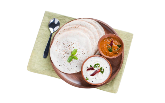 Thattu Dosa ( 4pcs) With Sambar/chutney